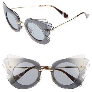 Miu Miu layered lt. blue butterfly sunglasses NWT